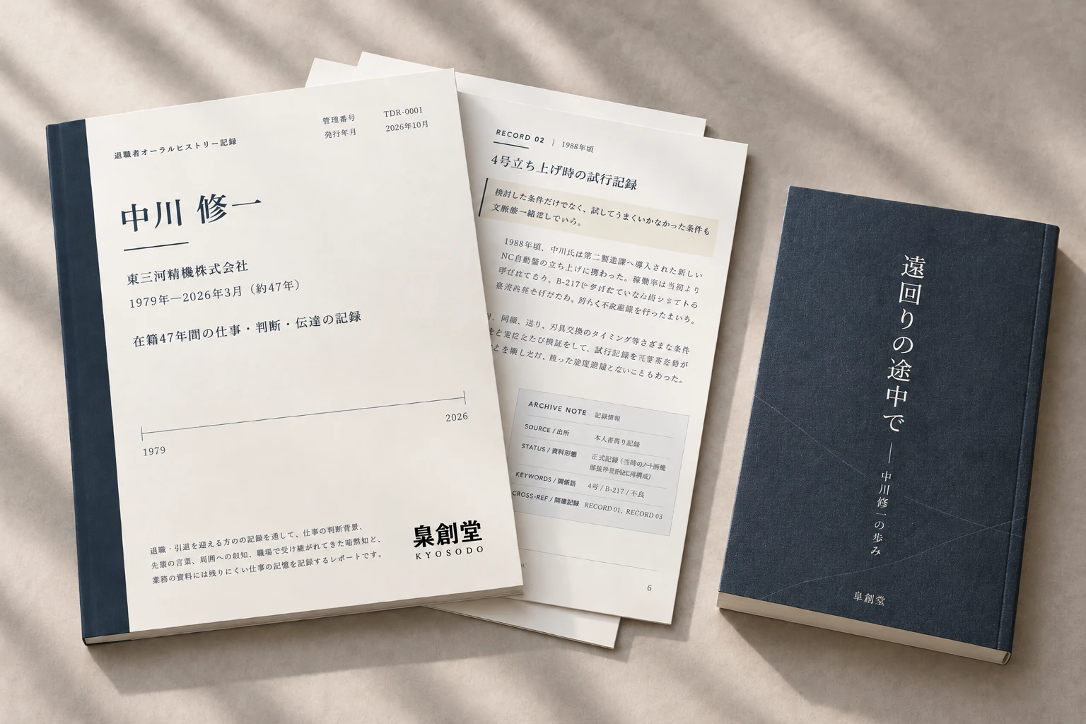 会社向けレポートと本人向け人物ノンフィクションの制作見本